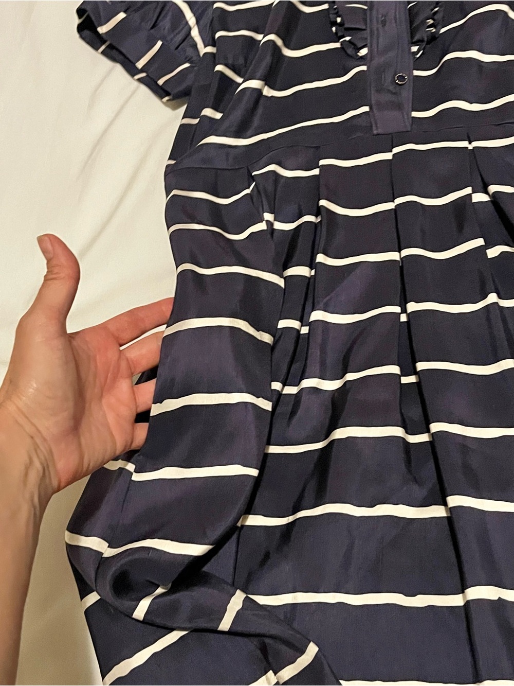 Preppy striped silk Kate Spade Size 10 - Picture 3 of 8